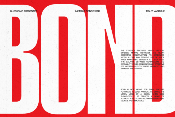 Bond: The Modern Condensed Typeface for Bold Design