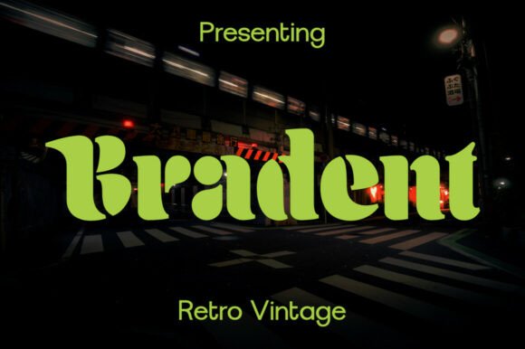 Bradent: Vintage Motorcycle Font for Bold Designs
