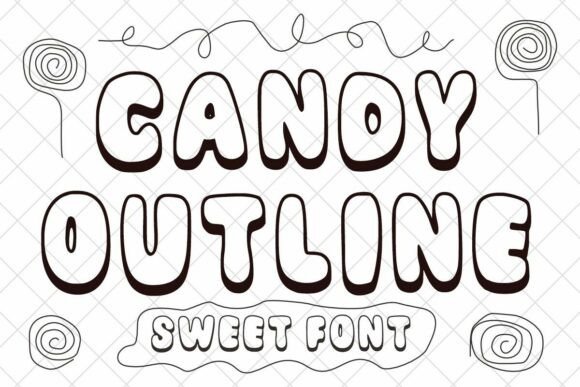 Candy Outline: A Sweet Display Font for Playful Designs