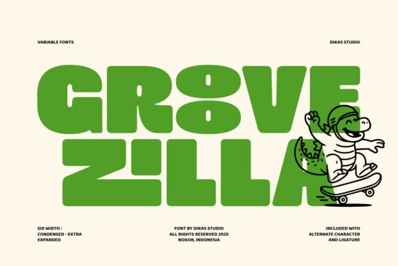 Dks Groovezilla Regular: Your New Favorite Retro Bold Font