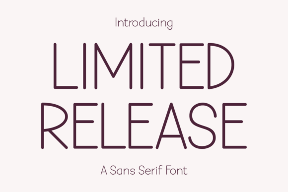 Limited Release: A Modern Sans Serif for Clean Design