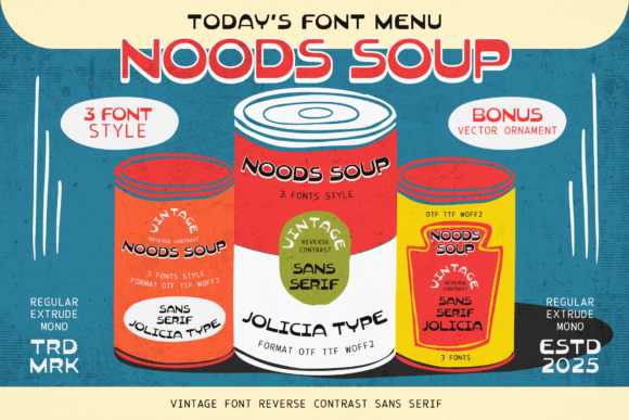 Noods Soup: A Retro Typeface with Modern Flair
