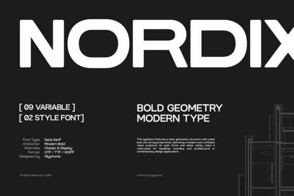Nordix: Bold Geometric Clarity for Modern Design