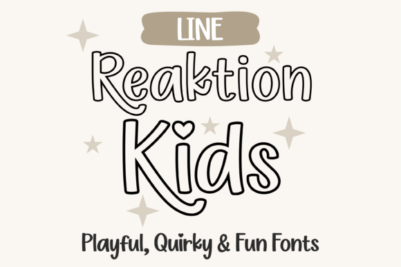 Reaktion Kids Line: A Playful Font for Creative Projects