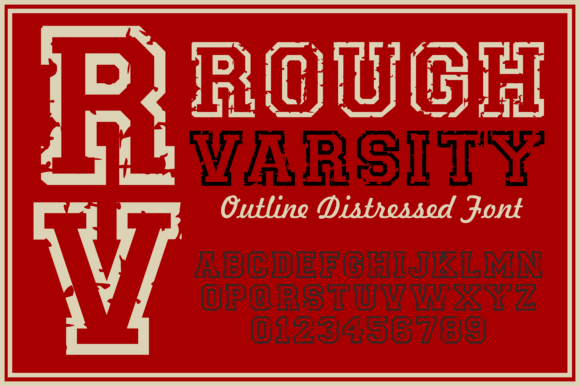 Rough Varsity: Bold Distressed Typography for Athletic Branding