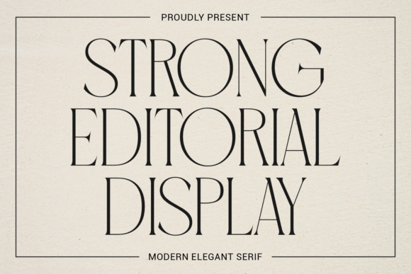 Strong Editorial Display: A Modern Serif for High-Impact Design