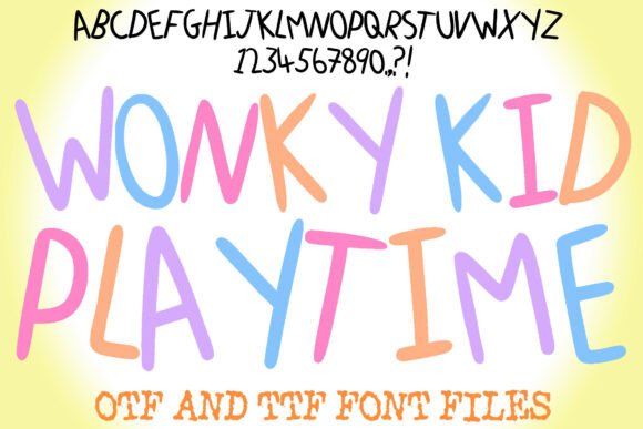Wonky Kid Playtime: A Charming Handwritten Font